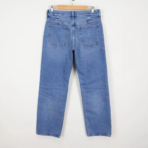 J.Crew Mid Rise Relaxed Straight Jean with Suede Stripe Size 27 NWT - Picture 7 of 9